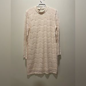 Pale pink lace dress